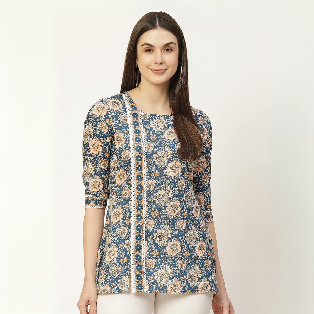2-Pack Cotton Short Kurtis | Summer Cotton Bliss | 3/4 Sleeve