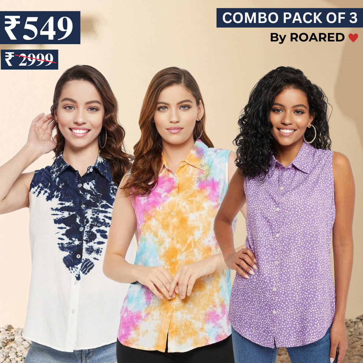 Essential 3-Pack Sleeveless Shirts for Women – Comfort Meets Style