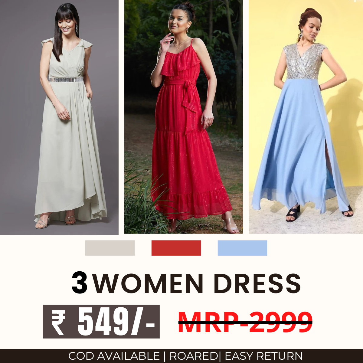 Women’s 3-Pack Dress Set | Step into Style and Comfort