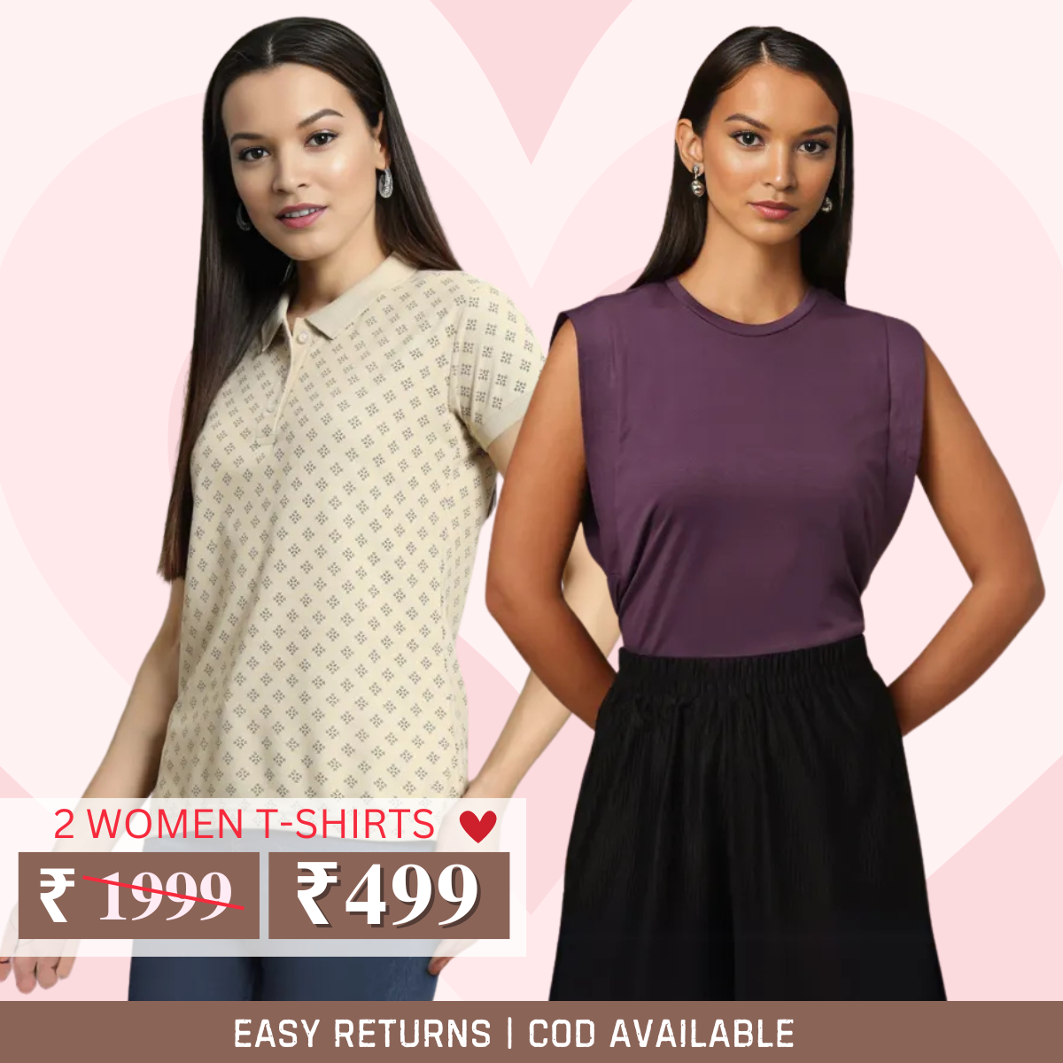 Grab Your 2 Pack of Women’s Polo T-Shirts Today